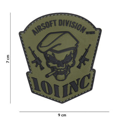 Embleem PVC 3D Airsoft 101 INC Verde - Semnul Distinctiv al Elitei