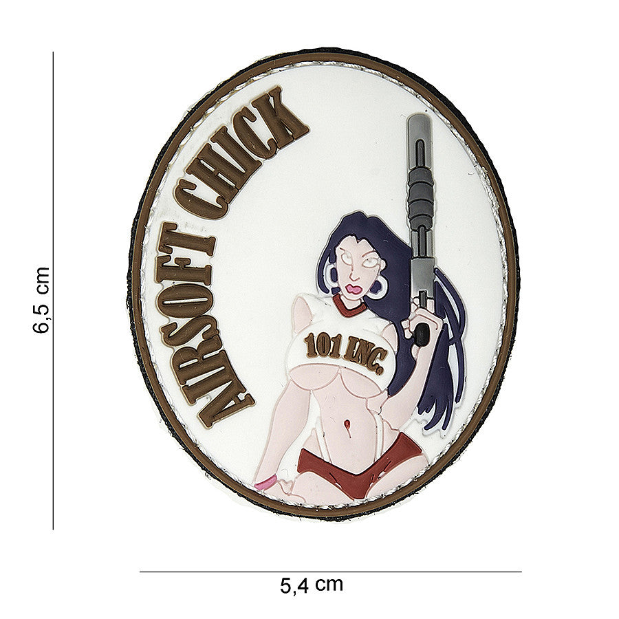 Embleem PVC 3D Airsoft Chick #15045 - Afirmă-ți Atitudinea Tactică