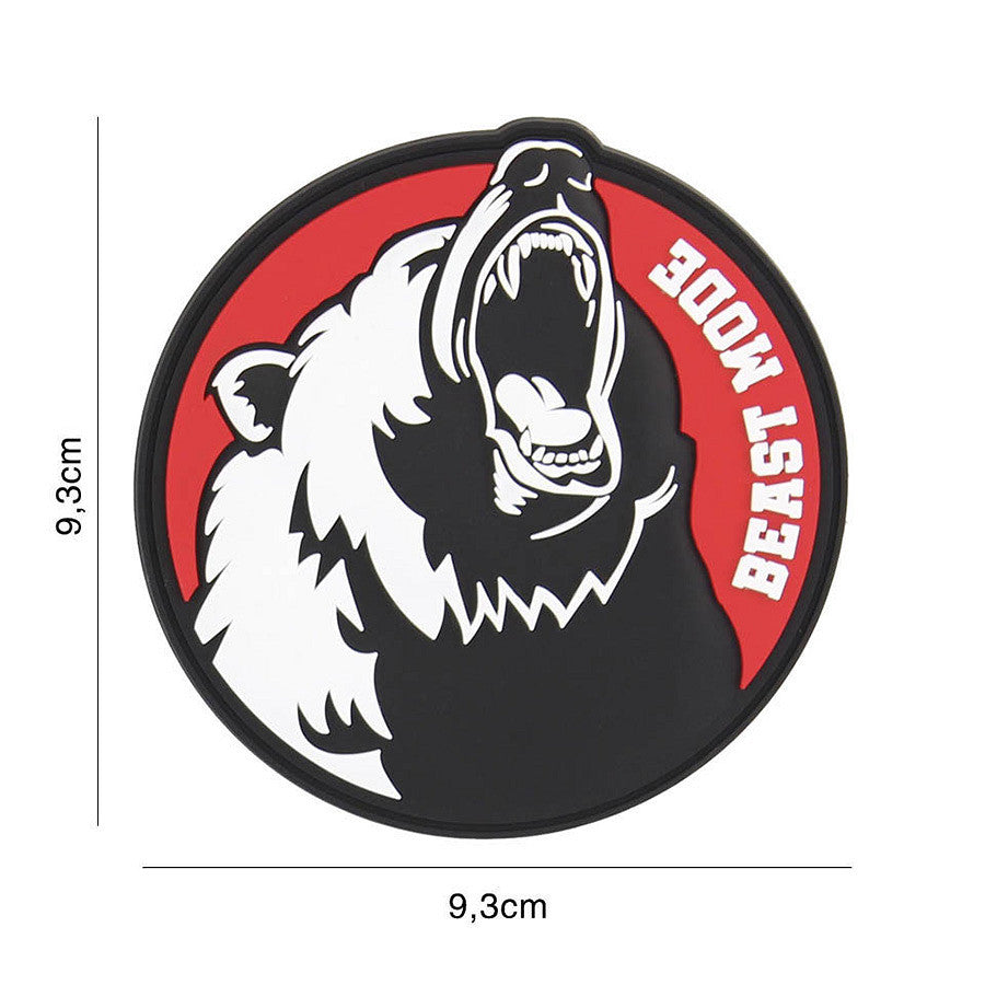 Embleem PVC 3D Beast Mode Roșu - Declară-ți Forța Imediat