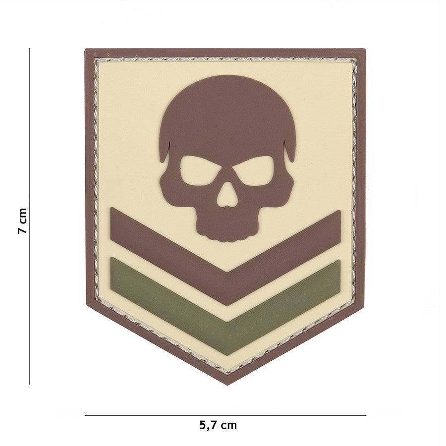 Embleem PVC 3D België Skull Coyote Tactical - Afirmă-ți Atitudinea