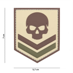 Embleem PVC 3D België Skull Coyote Tactical - Afirmă-ți Atitudinea
