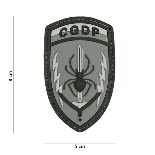 Embleem PVC 3D CQDP Gri - Identitate Tactică Clară