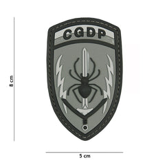 Embleem PVC 3D CQDP Gri - Identitate Tactică Clară