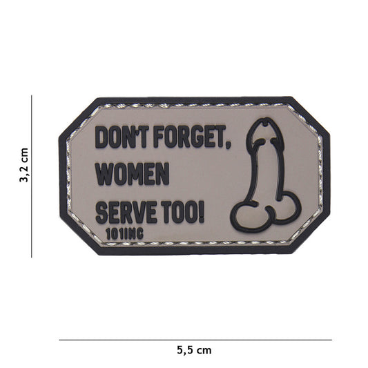 Embleem PVC 3D Don't forget women Gri - Exprimă-ți Atitudinea