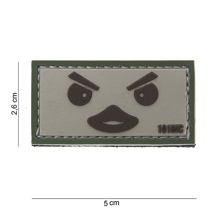 Embleem PVC 3D Duckface Beige/Verde - Afirmă-ți Atitudinea