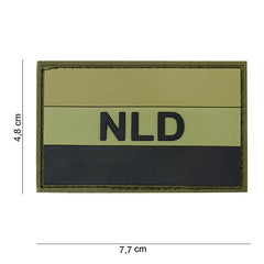 Embleem PVC 3D NLD Verde/Negru Tactic - Identitate fără Compromis