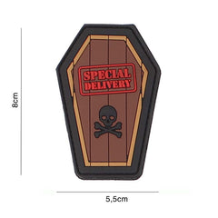 Embleem PVC 3D Special Delivery Bruin - Mesaj Clar, Aderență Rapidă