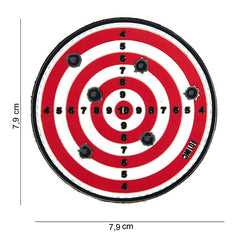 Embleem PVC 3D Target Rood - Distincție Tactică Esențială