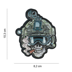 Embleem PVC 3D UV Skull Operator - Afirmă-ți Identitatea Tactică