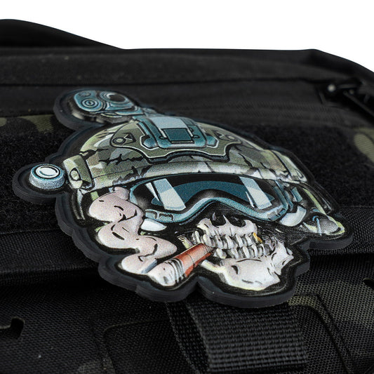 Embleem PVC 3D UV Skull Operator - Afirmă-ți Identitatea Tactică