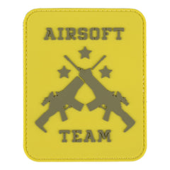Embleem PVC Airsoft Team 3D Galben - Personalizare Rapidă & Vizibilă