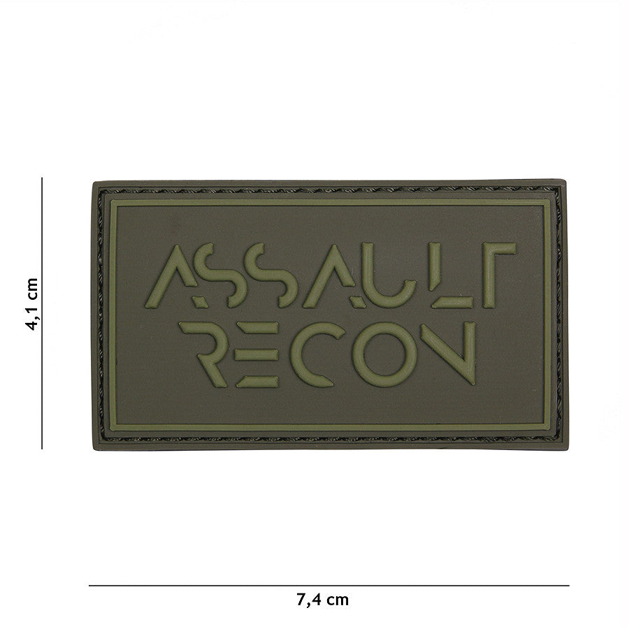 Embleem PVC Assault Recon 3D Verde Tactical Gear - Simbol de Elite & Durabilitate Tactică
