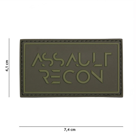 Embleem PVC Assault Recon 3D Verde Tactical Gear - Simbol de Elite & Durabilitate Tactică