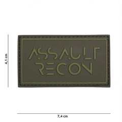 Embleem PVC Assault Recon 3D Verde Tactical Gear - Simbol de Elite & Durabilitate Tactică