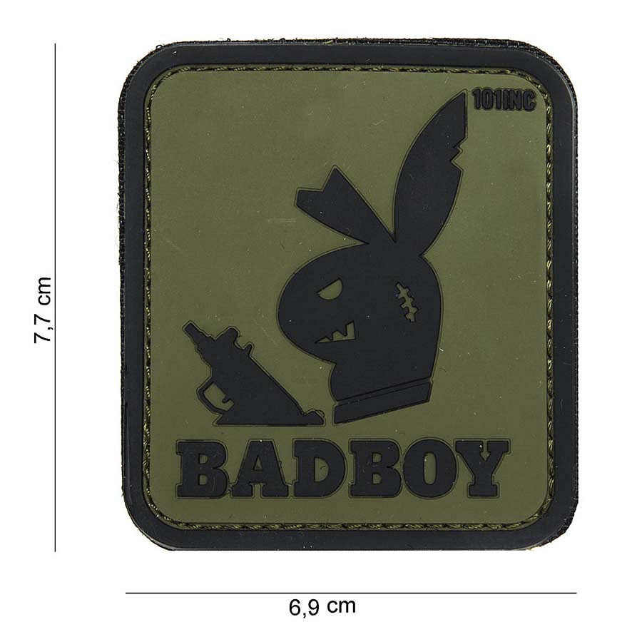 Embleem PVC Badboy 3D Verde - Afirmă-ți Atitudinea Tactică