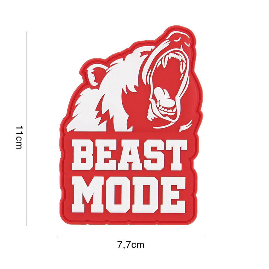 Embleem PVC Beast Mode 3D Roșu Military-Shop - Declară-ți Forța