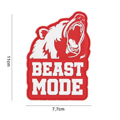 Embleem PVC Beast Mode 3D Roșu Military-Shop - Declară-ți Forța