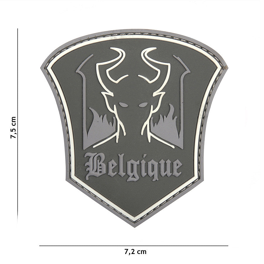 Embleem PVC Belgische Duivel Gri Tactical - Identitate Tactică Rapidă
