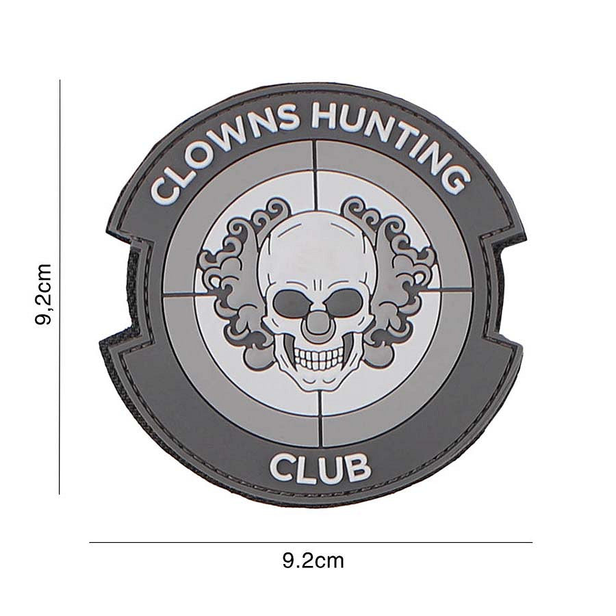 Embleem PVC Clowns Hunting Club #3114 Gri Tactical - Afirmă-ți Identitatea