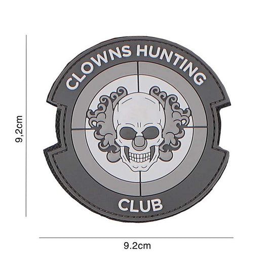 Embleem PVC Clowns Hunting Club #3114 Gri Tactical - Afirmă-ți Identitatea