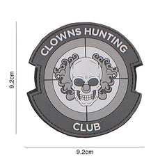 Embleem PVC Clowns Hunting Club #3114 Gri Tactical - Afirmă-ți Identitatea