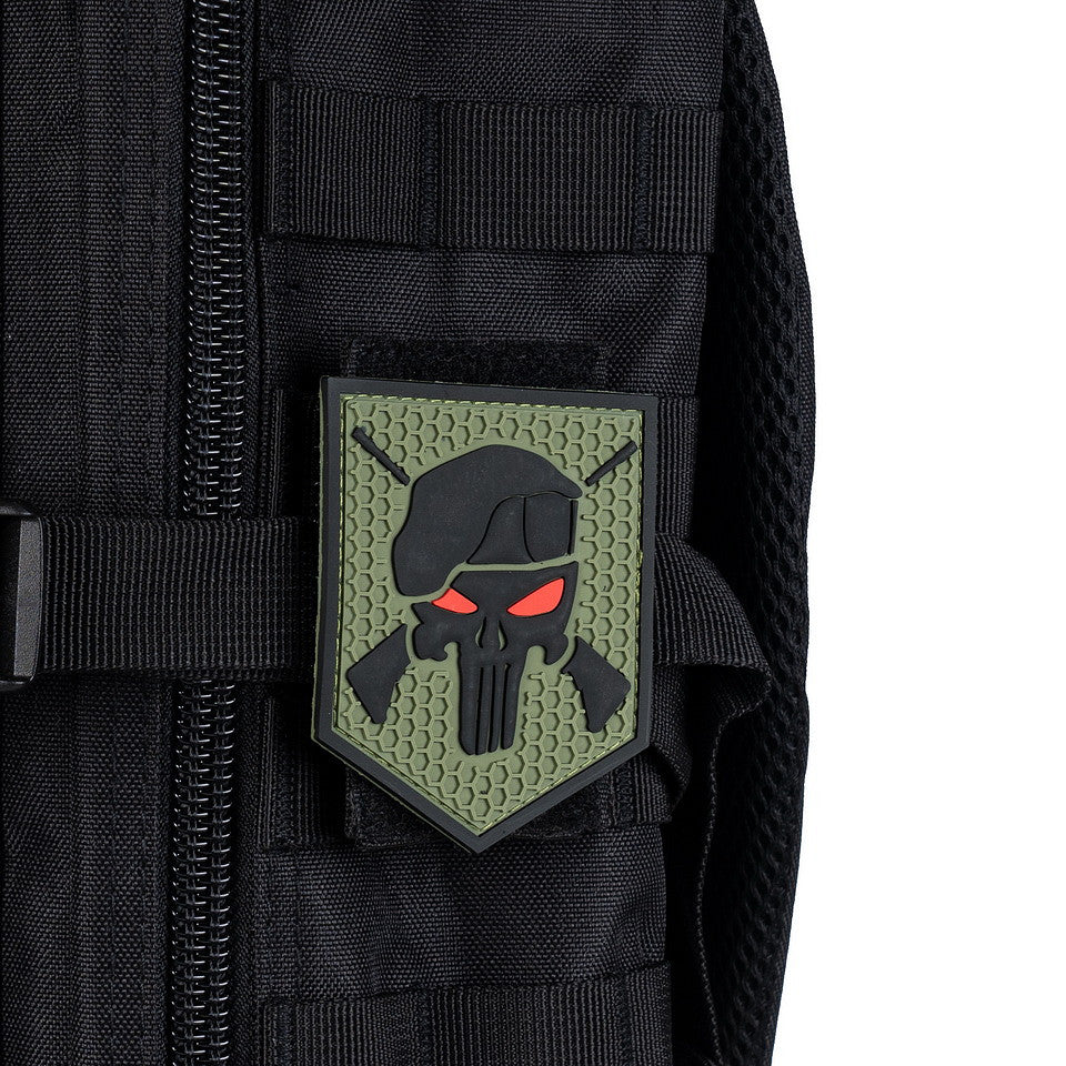 Embleem PVC Commando Punisher Verde - Afirmă-ți Identitatea Tactică