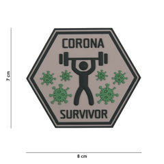 Embleem PVC Corona Survivor #6101 - Afirmă-ți Rezistența