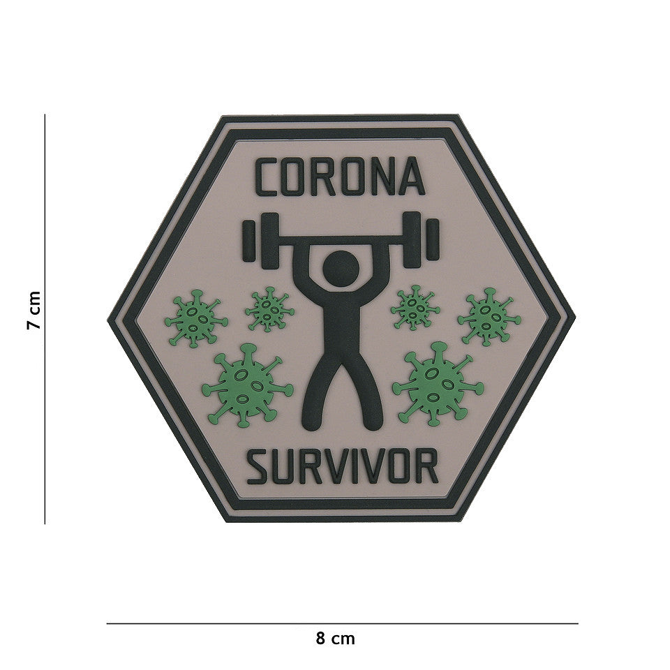 Embleem PVC Corona Survivor #6101 - Afirmă-ți Rezistența
