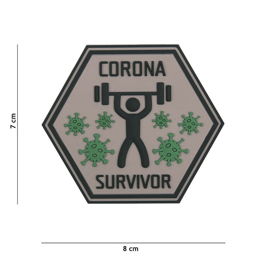 Embleem PVC Corona Survivor #6101 - Afirmă-ți Rezistența