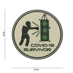 Embleem PVC Covid-19 survivor #6102 Tactical - Simbolul Tău de Rezistență