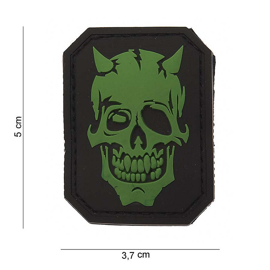 Embleem PVC Devil Skull #12006 Negru - Accentuează-ți Atitudinea