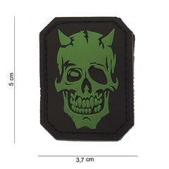 Embleem PVC Devil Skull #12006 Negru - Accentuează-ți Atitudinea