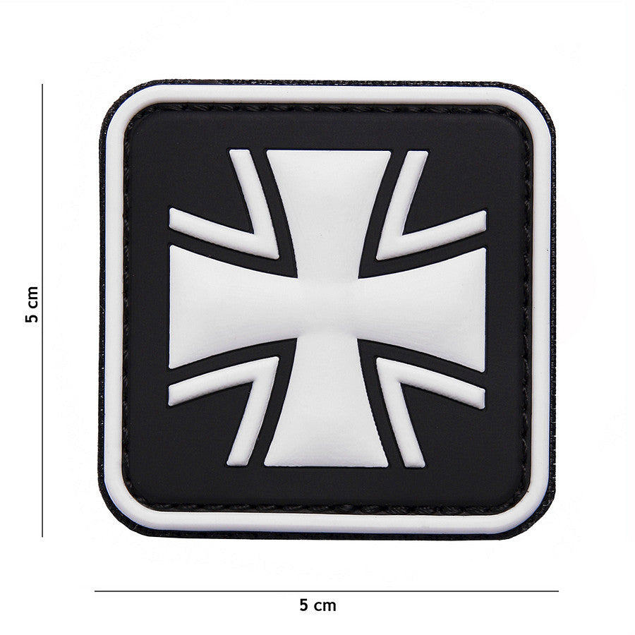 Embleem PVC Duits Kruis #8075 Negru - Afirmă-ți Forța și Tradiția