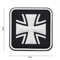 Embleem PVC Duits Kruis #8075 Negru - Afirmă-ți Forța și Tradiția