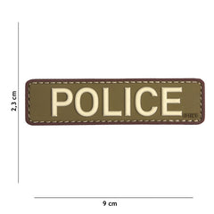 Embleem PVC Embleem 3D Police Verde/Maro - Afișează Autoritate Tactica