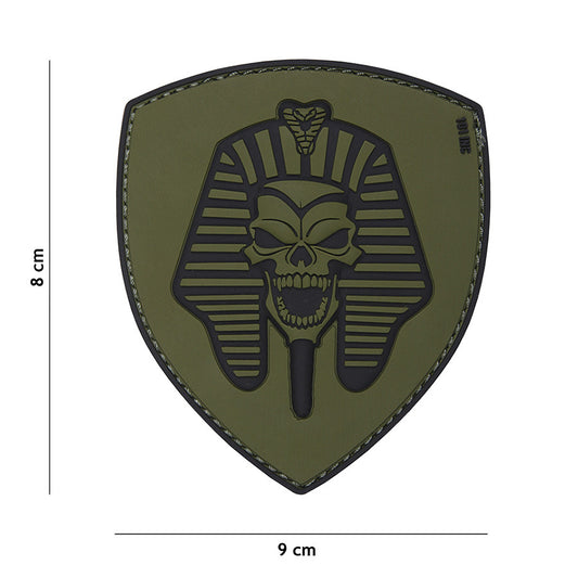 Embleem PVC Farao Skull Verde - Simbol de Putere Tactică