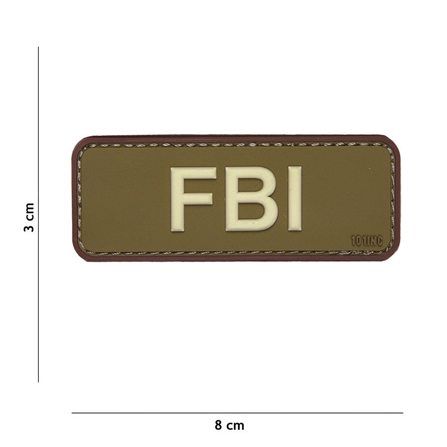 Embleem PVC FBI 3D Verde/Maro Tactical - Identitate Tactică Autentică