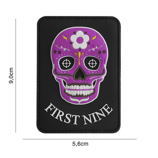 Embleem PVC First Nine Dreptunghiular Roz - Afirmă-ți Stilul Tactic