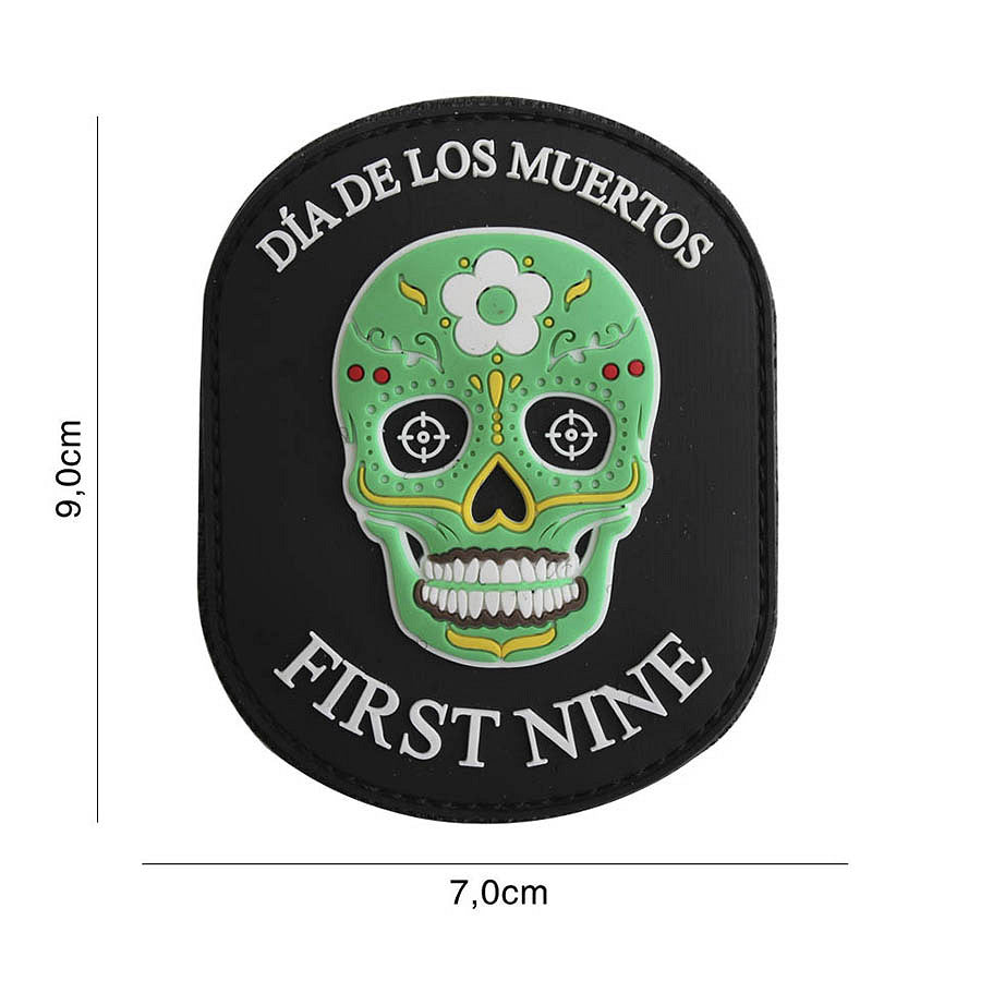 Embleem PVC First Nine Oval Verde - Marcaj Tactic Durabil