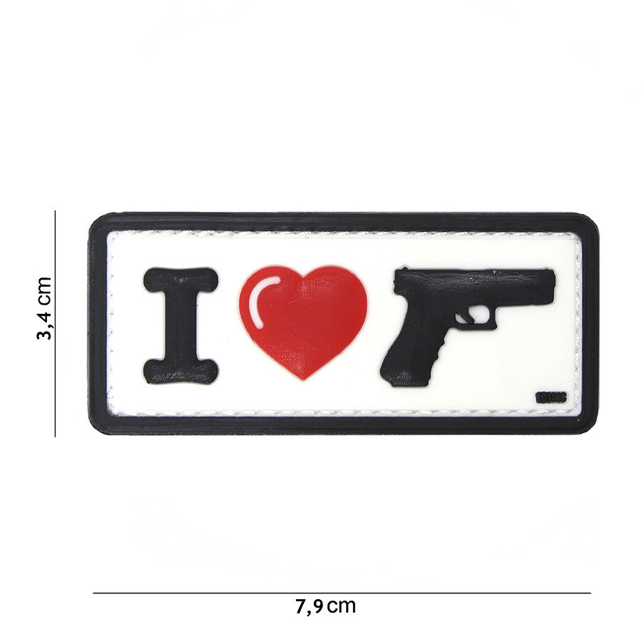 Embleem PVC I Love my sidearm nvt - Afirmă-ți Pasiunea cu Stil