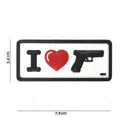 Embleem PVC I Love my sidearm nvt - Afirmă-ți Pasiunea cu Stil