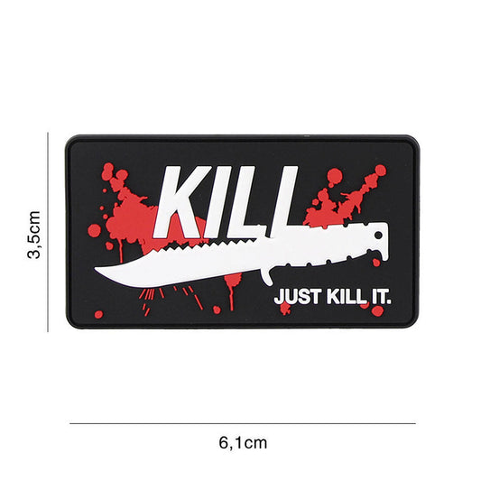 Embleem PVC Just Kill It Roșu - Declară-ți Atitudinea Fără Compromis