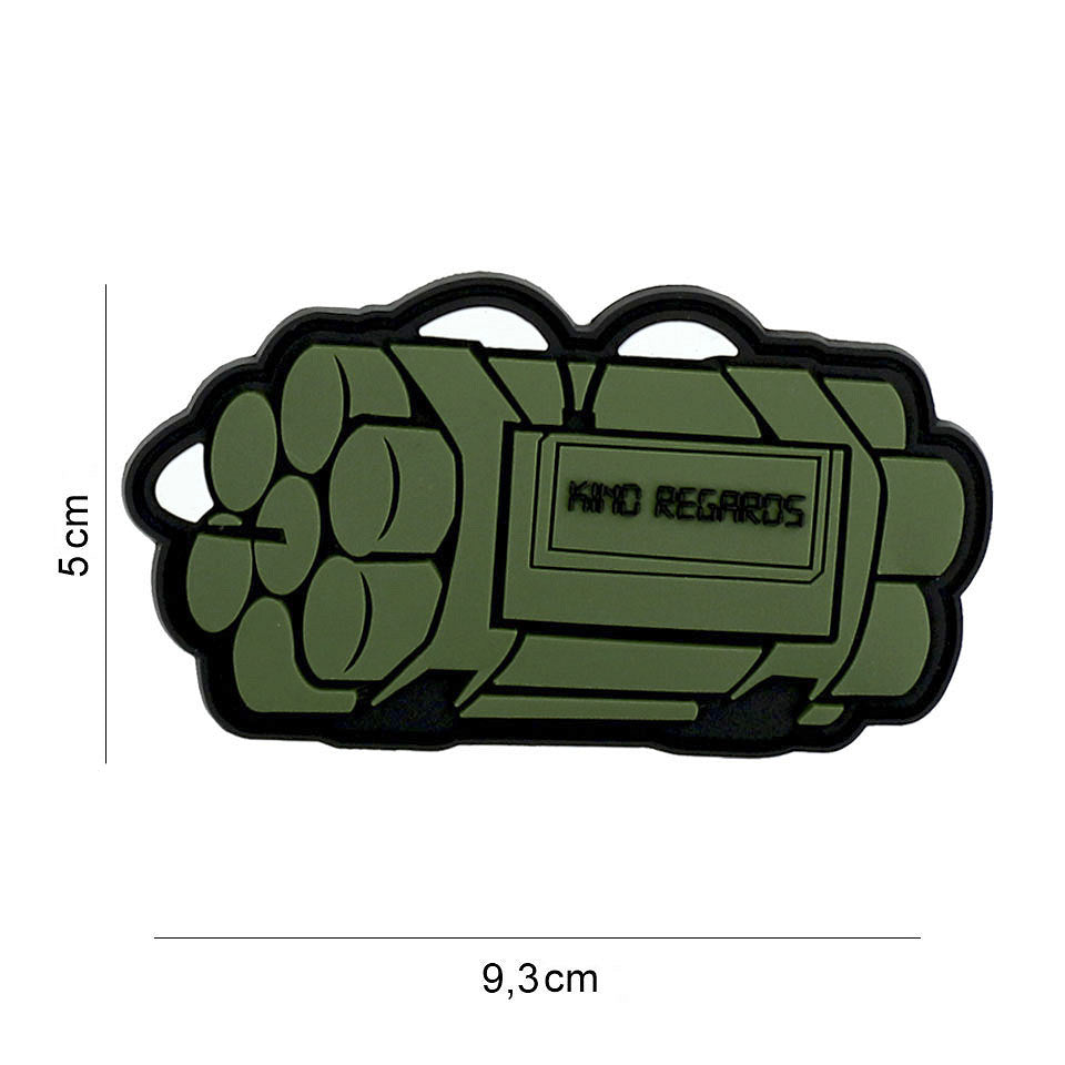 Embleem PVC Kind regards #8133 Verde - Personalizează-ți Echipamentul