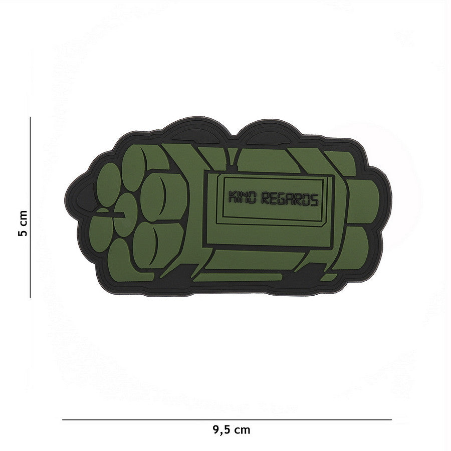 Embleem PVC Kind regards #8133 Verde - Personalizează-ți Echipamentul