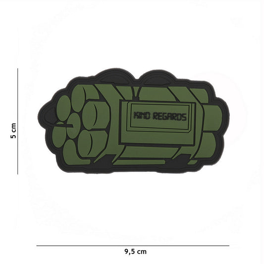Embleem PVC Kind regards #8133 Verde - Personalizează-ți Echipamentul