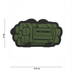 Embleem PVC Kind regards #8133 Verde - Personalizează-ți Echipamentul