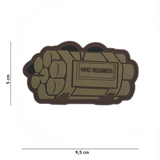 Embleem PVC Kind Regards Coyote - Afirmă-ți Atitudinea Tactica