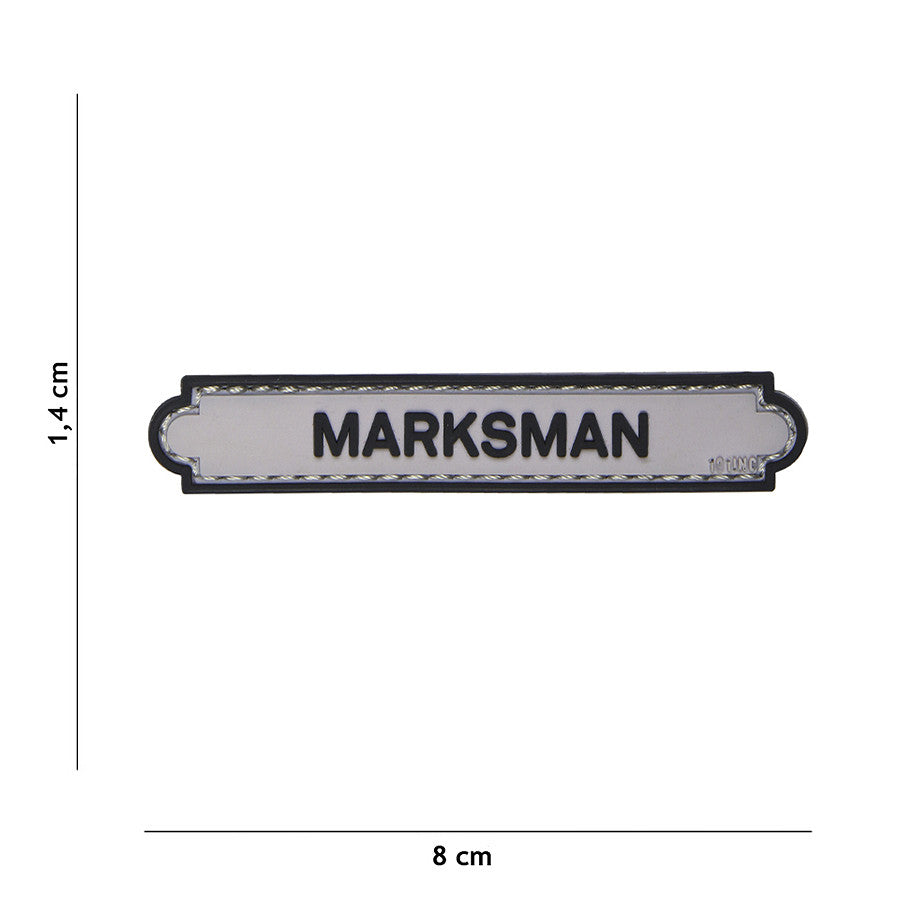 Embleem PVC Marksman tab grijs #17081 - Simbolul Preciziei Absolute