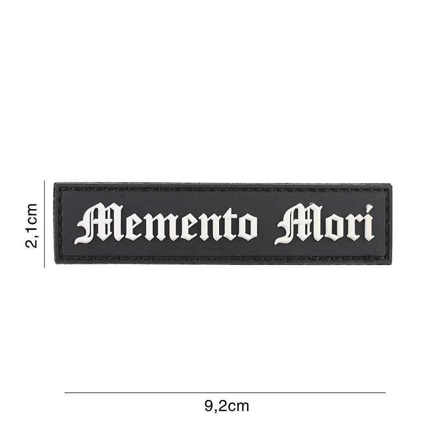 Embleem PVC Memento Mori (streep) Zwart/Alb - Afirmația Ta Tactică