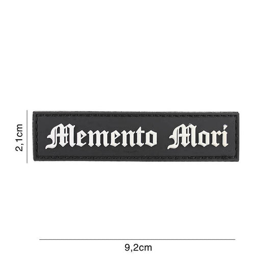 Embleem PVC Memento Mori (streep) Zwart/Alb - Afirmația Ta Tactică